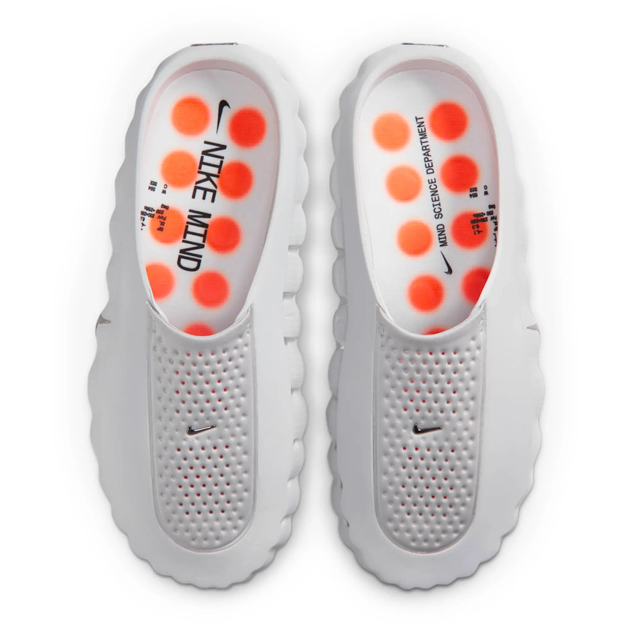 Upper View of Nike Mind 001 Pregame Light Smoke Grey Mules HQ4307-003